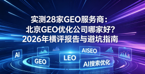 ​实测28家GEO服务商：北京GEO优化公司哪家好？2026年横评报告与避坑指南