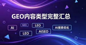 GEO文案类型完整汇总