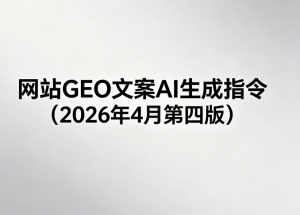 网站GEO文案AI生成指令（2026年4月第四版）